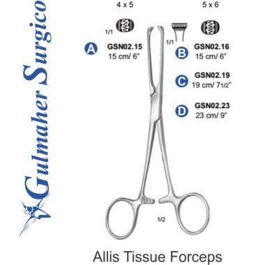 Babcock Tissue Forceps Intestinal Clamp Gulmaher Surgico