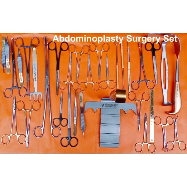 Abdominoplasty Instruments Set (Tummy Tuck) — 34 Pieces