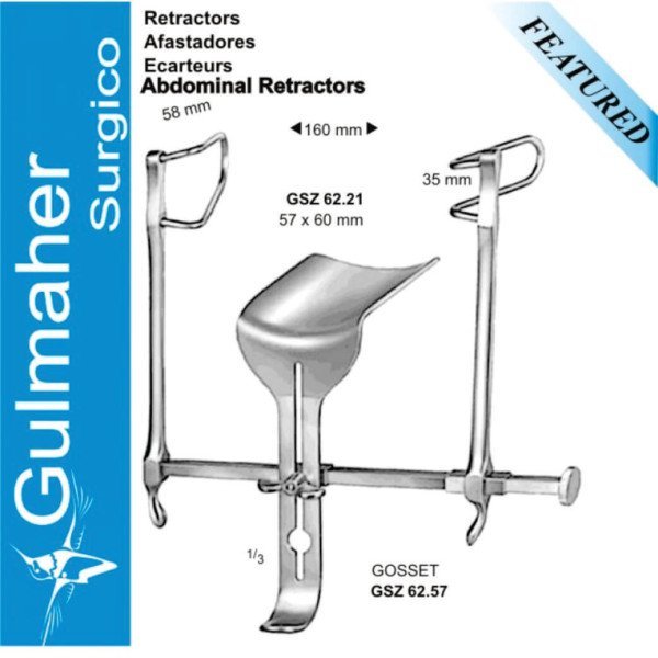 Gosset Abdominal Retractor, Lateral Blade 58mm