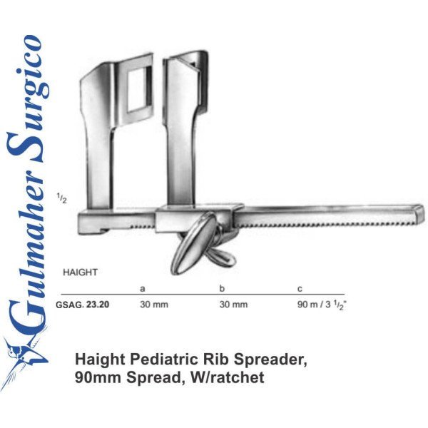 Haight Pediatric Finocchietto Rib Spreader, W/ratchet