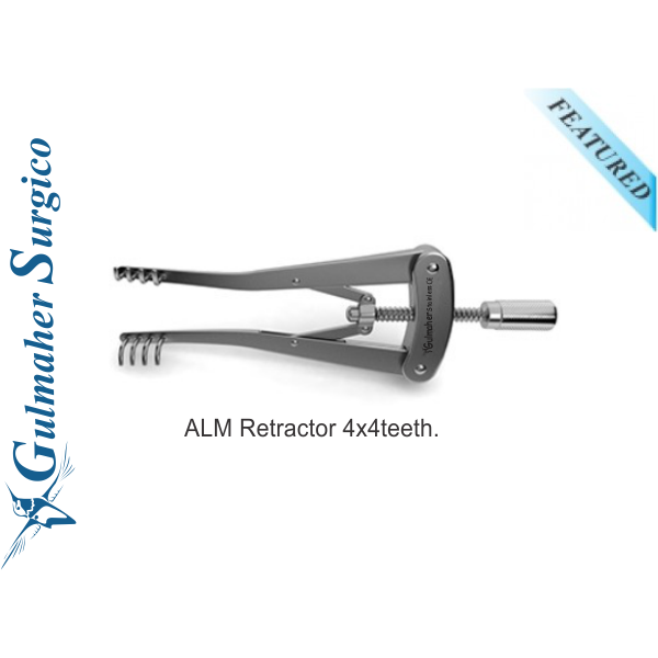Alm Retractor, 4x4 Prongs, 5mm Deep
