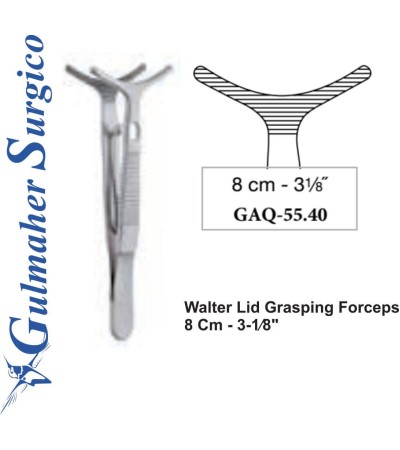 Walter Lid Grasping Forceps  8 Cm - 3-1⁄8"