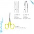 Iris Scissors, Flat Shanks 10Cm - 4"