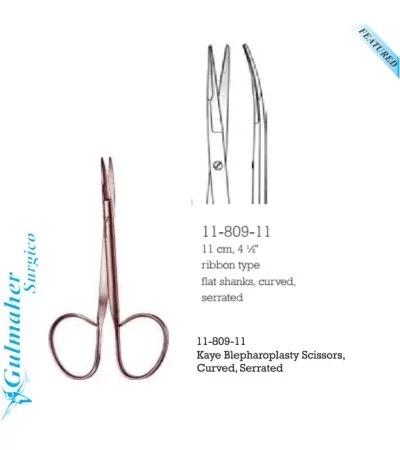 Kaye Blepharoplasty Scissor 11.0cm / 4-1/2" Kaye Blepharoplasty Scissor 11.0cm / 4-1/2"