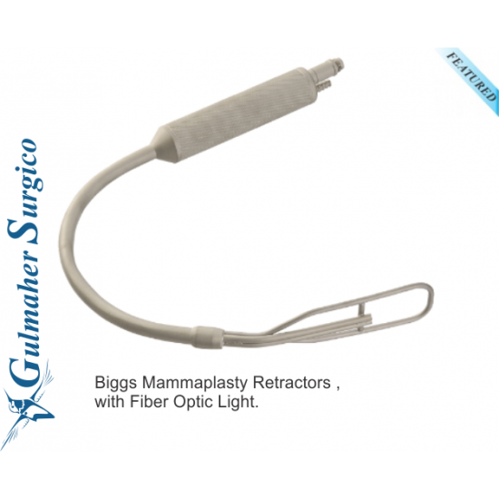 Biggs Mammaplasty Retractors ,with Fiber Optic Light.