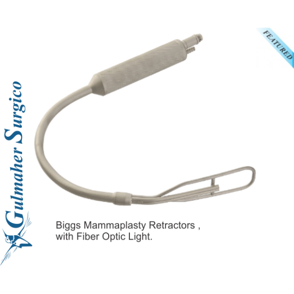 Biggs Mammaplasty Retractors ,with Fiber Optic Light