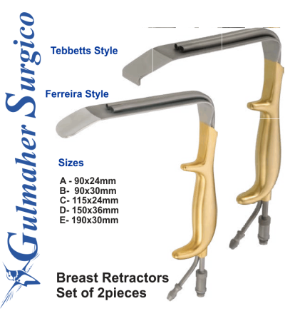 Breast Retractors Set of 2 - Ferriera and Tebbetts.