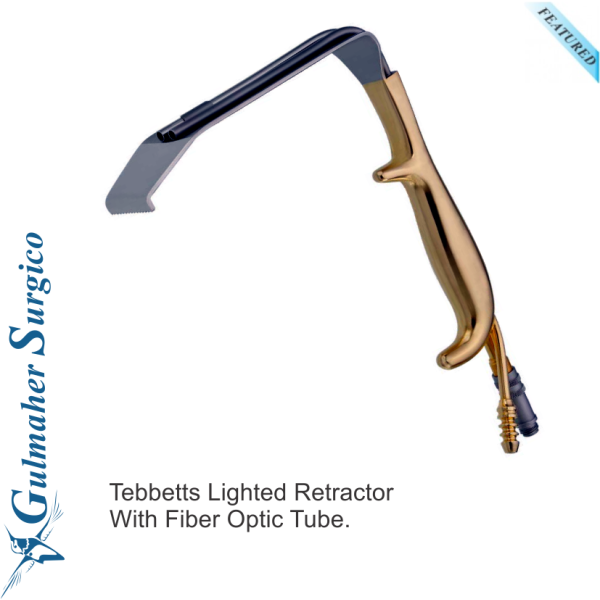 Tebbetts Illuminated Breast Retractor, 18.5cm