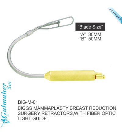 Biggs Mammaplasty Retractors ,with Fiber Optic Light.