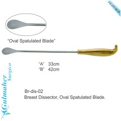 Breast Dissector, Oval Spatulated Blade.