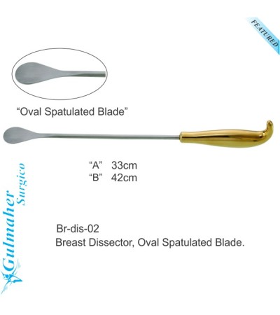 Breast Dissector, Oval Spatulated Blade.