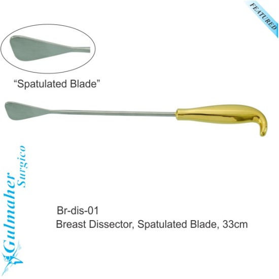 Breast Dissector, Spatulated Blade, 33cm