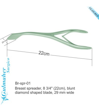 Breast Spreader, Blunt Diamond Shaped Blade, 29mm