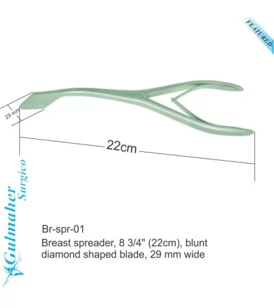 Breast Spreader, Blunt Diamond Shaped Blade, 29mm Breast Spreader, Blunt Diamond Shaped Blade, 29mm