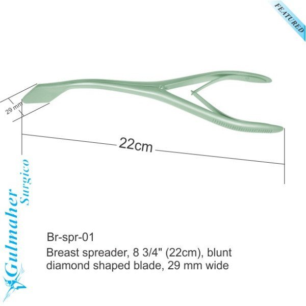 Breast Spreader, Blunt Diamond Shaped Blade, 29mm Breast Spreader, Blunt Diamond Shaped Blade, 29mm