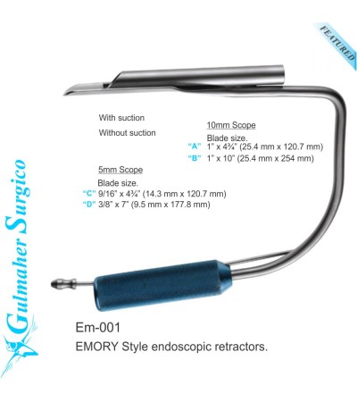 EMORY Style Endoscopic Retractors.