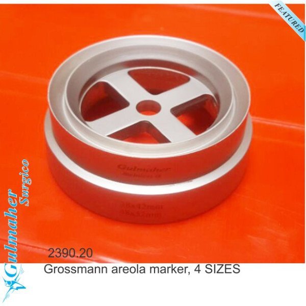 Grossmann Multi-Size Areola Marker Aluminum, 4 Diameters