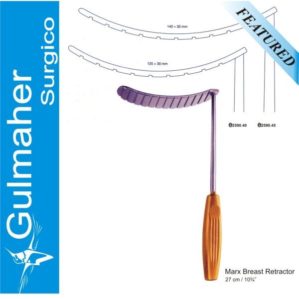 Marx Breast Retractor Curved 27cm