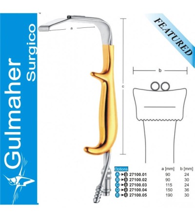 Tebbetts Lighted Retractor With Fiber Optic Tube.