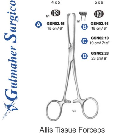 Allis Tissue Forceps 15cm / 6"