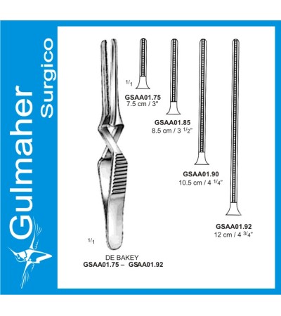 Debakey Bulldog Clamp, Serrated, Straight