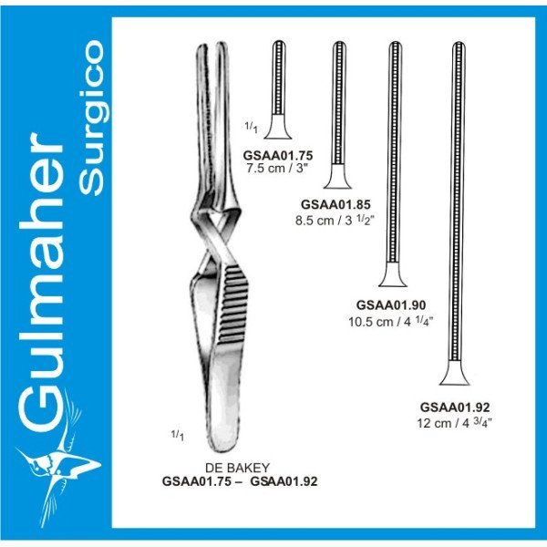Debakey Bulldog Clamp, Serrated, Straight