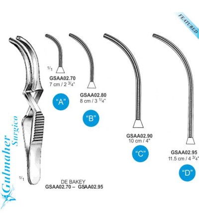 Debakey Bulldog Clamp, 7cm, Serr.jaws, Cvd