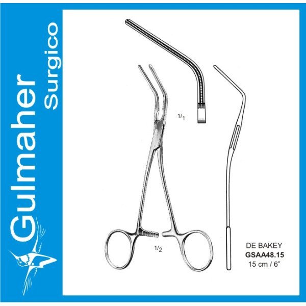 De Bakey Vascular Clamp, 15cm De Bakey Vascular Clamp, 15cm