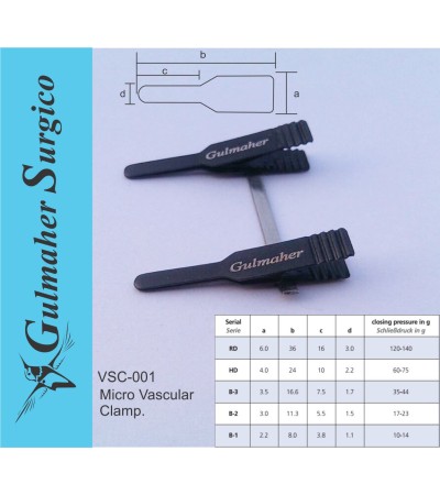 Micro Vessel Clips - Cardiovascular Clamps 