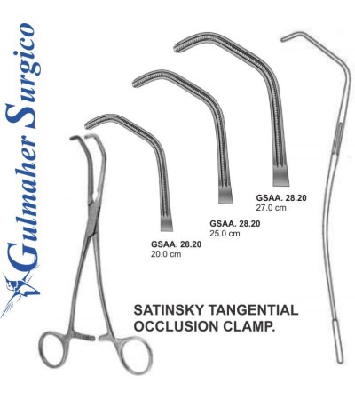 Satinsky Tangential Occlusion Clamp, 20.5cm