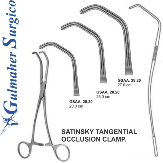 Satinsky Tangential Occlusion Clamp, 20.5cm