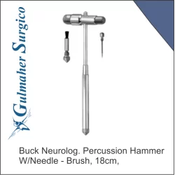 Buck Neurolog. Percussion Hammer W/Needle - Brush, 18cm,