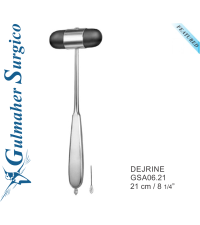 Dejerine Percussion Hammer, Large Rubber Head, 20cm