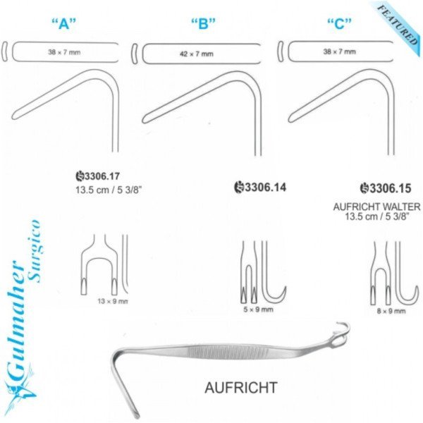 AUFRICHT Nasal Retractor 13.5cm - 5-3⁄8˝