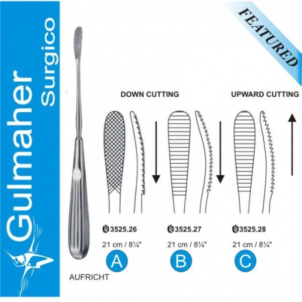 AUFRICHT Nasal Rasp. Up and Down Cutting, 21cm AUFRICHT Nasal Rasp. Up and Down Cutting, 21cm