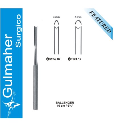 Ballenger Septum Gouge 16cm- 6-1/4"