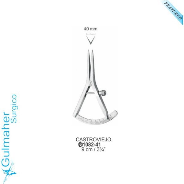 Castroviejo Caliper 9cm 40mm Measuring Range Castroviejo Caliper 9cm 40mm Measuring Range