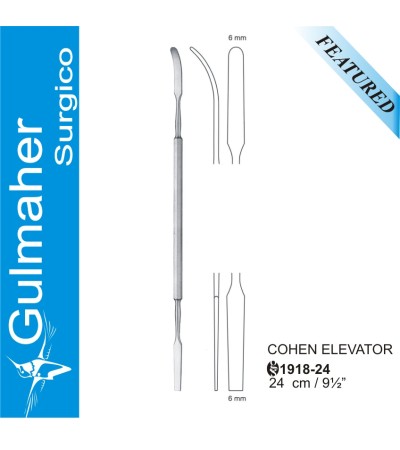 COHEN Elevator, Retractor Double Ended, 6mm, 24cm