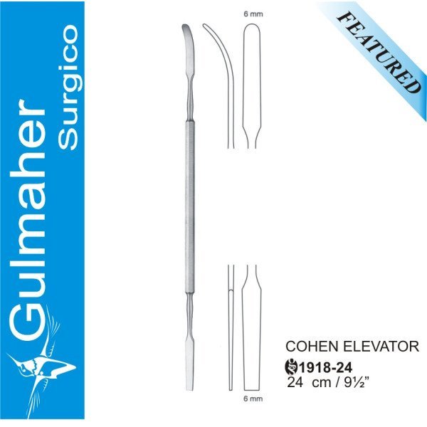 COHEN Elevator, Retractor Double Ended, 6mm, 24cm COHEN Elevator, Retractor Double Ended, 6mm, 24cm