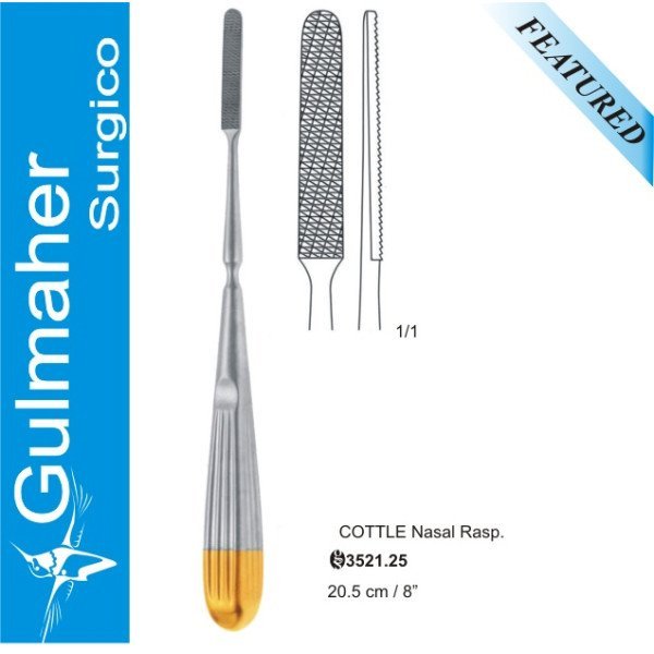 COTTLE Nasal Bone Rasp, T.C. 20.5cm - 8"