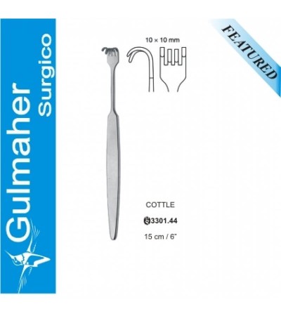 Cottle Retractor, 15cm, 4 Prongs, Blunt, 10x10mm