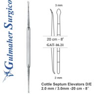 Cottle Septum Elevators D/E 2.0 mm and 3.0mm -20 cm - 8˝