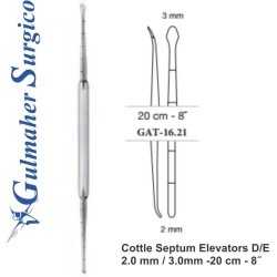Cottle Septum Elevators D/E 2.0 mm and 3.0mm -20 cm - 8˝