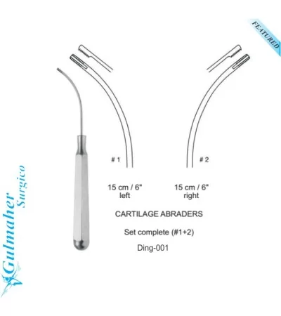 Dingman Cartilage Abraders Set, 15cm / 6" Dingman Cartilage Abraders Set, 15cm / 6"