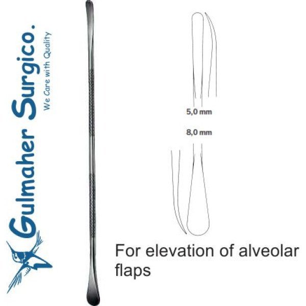 Terry Elevator for Elevation of Alveolar Flaps 17cm Terry Elevator for Elevation of Alveolar Flaps 17cm