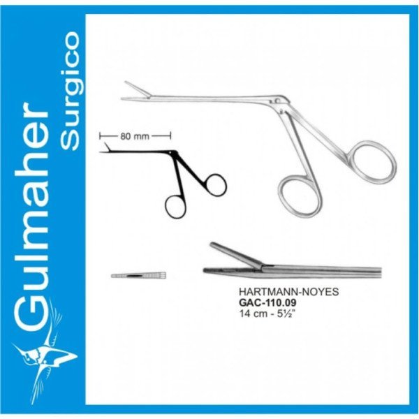 Hartmann-Noyes Ear Forceps, Serrated, 80mm, 14cm Hartmann-Noyes Ear Forceps, Serrated, 80mm, 14cm