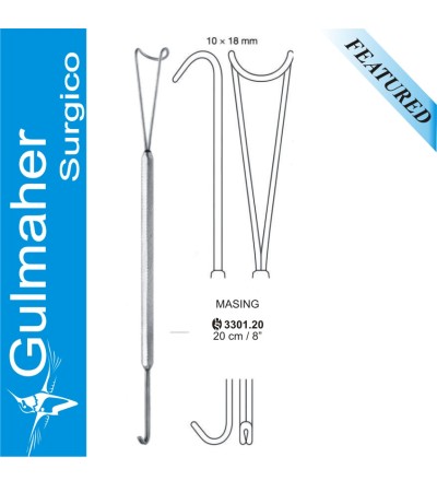 Masing Retractor 20cm With Guide Channel 10x18mm