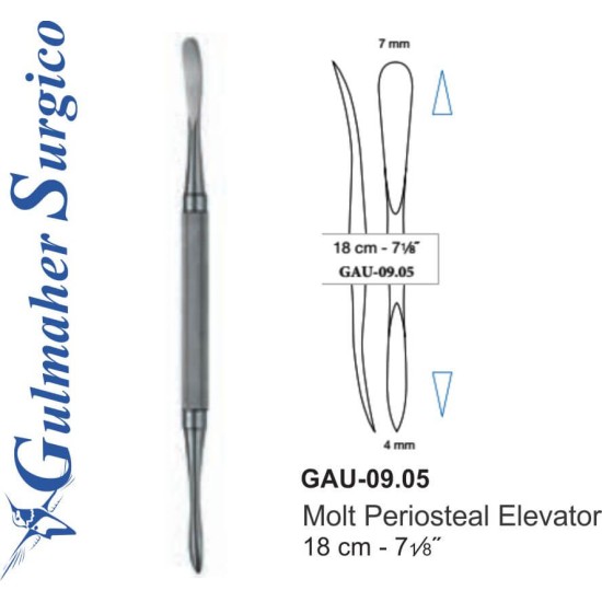 Molt Periosteal Elevator Double-Ended 18 cm - 71⁄8˝