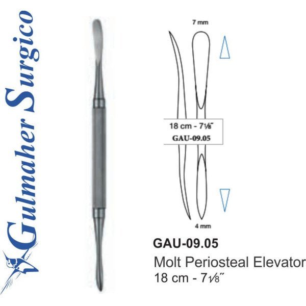 Molt Periosteal Elevator Double-Ended 18cm - 71⁄8˝