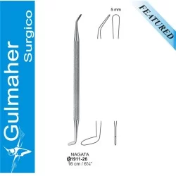 NAGATA Auricular Septum Elevator Blunt 16cm 5mm Type B
